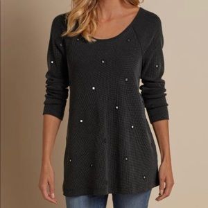 Soft Surroundings Black Reflections Blouse